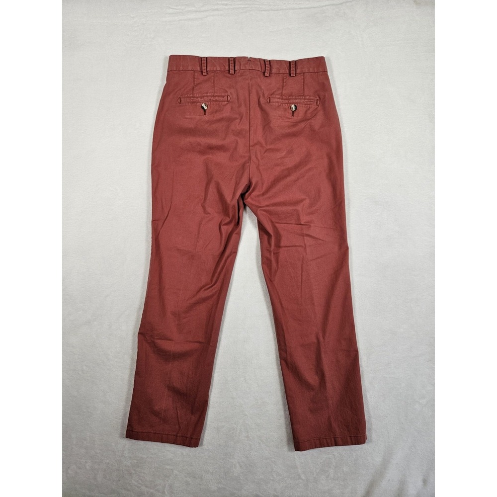 Peter Millar‎ Men's Pima Cotton Pants Slacks Peru Made MF17B48 Size 33 Dark Pink - Picture 9 of 15